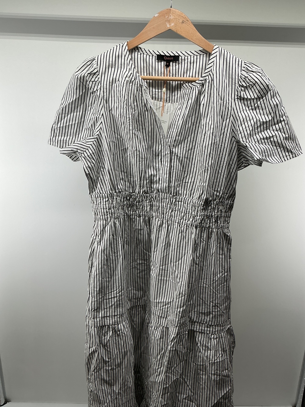 100% Organic Cotton Poplin Tiered Maxi Dress